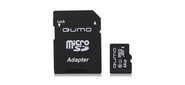 Micro SecureDigital 64Gb QUMO QM64GMICSDXC10U1 {MicroSDXC Class 10 UHS-I,  SD adapter}