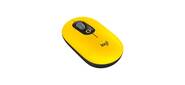 Logitech 910-006546 POP Mouse with emoji желтый / черный оптическая  (4000dpi) беспроводная BT / Radio USB  (4but)