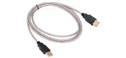 Кабель USB2.0 A-A (m / f), удлинительный , 1.8 м, ПРОЗРАЧНЫЙ с позолочеными контактами