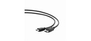 Кабель Cablexpert Кабель DisplayPort-HDMI Cablexpert CC-DP-HDMI-6, 20M / 19M, 1.8м, черный, экран, пакет (082082) {100}
