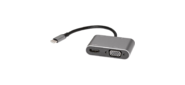 Адаптер USB Type-Cm-->VGA,  HDMI 4k*30Hz,  USB3.0,  PD,  Audio,  iOpen  (Aopen / Qust)<ACU4511>