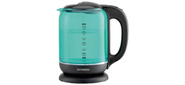Чайник электрический Hyundai HYK-G2807 1.8л. 2200Вт бирюзовый / черный  (корпус: стекло)