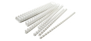 Пружины для переплета пластиковые Silwerhof d=12мм 56-80лист A4 белый  (100шт)  (1373587)