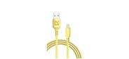 Defender Кабель F207,  USB 2.0  (AM) - Apple Lightning  (M),  1метр,  2.4А,  силиконовая оплетка,  жёлтый.