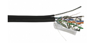 Кабель информационный Lanmaster TWT-5EFTP2-OUT кат.5е F / UTP общий экран 2X2X24AWG PVC внешний 305м черный