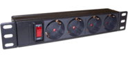 Блок TWT  (TWT-PDU10-10A4P) розеток 10" 4 шт. 10A 250V. без шнура питания