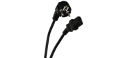 VCOM CE021-CU1.0-1.8 Кабель компьютер --> розетка 220V  ( угловая Евровилка) <VDE> 3G*1mm2  ,  1, 8 м