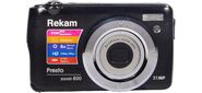 Rekam Presto zoom 800 черный 21Mpix Zoom8x 2.7" 1080p SDHC / MMC CMOS IS el 3.8minF / Li-Ion / case