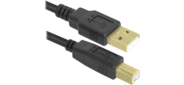 Defender 87430 Кабель USB2.0 AM-BM,  блистер,  зол.конт,  2фер.фильтра  (PROFESSIONAL SERIES),  1.8м