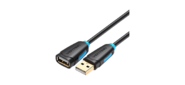 Кабель-удлинитель Vention USB 2.0 AM / AF - 1м Чёрный