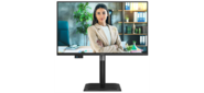 Монитор 23, 8" AOC 1920x1080 WLED 16:9 IPS 300cd,  1500:1,  20M:1,  4ms,  178° / 178°,  VGA,  HDMI,  DP,  USB hub: USB3.2x3,  USB-B3.2,  USB-C (15W),  120Hz,  Speakers,  Tilt,  Height,  Swivel,  Pivot,  Internal,  VESA,  Black,  3y