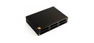 Hyperline FO-19V-2U-6xSLT-W130H30-48UN-BK Бокс оптический универсальный 19" выдвижной, с полкой, от 8 до 48 портов (SC, duplex LC, ST, FC), со сплайс пластиной, без пигтейлов и проходных адаптеров, 2U, черный