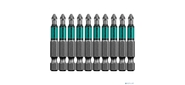 Биты KRAFTOOL Optimum Line,  PZ2,  50 мм,  тип хвостовика E 1 / 4",  10 шт в блистере