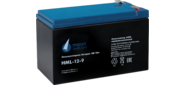 Battery Parus Electro,  professional series HML-12-9,  voltage 12V,  capacity 9Ah  (discharge 20 hours),  max. discharge current  (5sec) 135A,  max. charge current 3.6A,  lead-acid type AGM,  terminals F2,  LxWxH 151x65x94mm.,  total height with terminals 101mm.,  weight 2.9kg.,  service life 12 years.