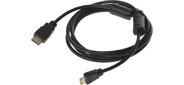 Кабель miniHDMI-HDMI M / M 1.8м, позолоченные контакты, ферритовые кольца
