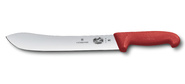 Нож кухонный Victorinox Butchers knife  (5.7401.25) стальной разделочный лезв.250мм прямая заточка красный