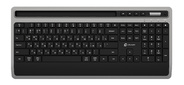 Клавиатура Оклик 860S черный USB беспроводная slim Multimedia  (подставка для запястий)  (1809323)