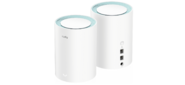 AC1200 Wi-Fi Gigabit Mesh Solution 2-Pack,  Chipset MT7621DA+MT7613B+MT7603,  Dual-Band,  867Mbps at 5GHz + 300Mbps at 2.4GHz,  802.11ac / a / b / g / n,  2 Gigabit Ethernet Ports,  4 internal antennas, MU-MIMO,   DDNS, Zerotier / Wireguard / OpenVPN / IPSec / L2TP / PPTP VPN,  DNS over Cloudflare / Google / Quad9,  IPv6,  Seamless Roaming,  TR069 / TR098 / TR111 / TR181,  Cudy Mesh,  Cudy APP