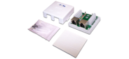 Настенная розетка,  2 порта RJ-45 категории 5е,  STP,  белая