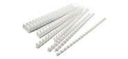 Пружины для переплета пластиковые Silwerhof d=10мм 41-55лист A4 белый  (100шт)  (1373586)
