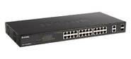 D-Link DGS-1100-26MPV2 / A3A Настраиваемый L2 коммутатор с 24 портами 10 / 100 / 1000Base-T и 2 комбо-портами 1000Base-T / SFP (24 порта PoE 802.3af / at, PoE-бюджет 370 Вт)