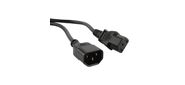 Hyperline PWC-IEC13-IEC14-0.5-BK Кабель питания монитор-компьютер IEC 320 C13 - IEC 320 C14  (3x0.75),  0.5 м