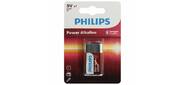 Элемент питания алкалиновый "крона" 6LR61 9В Power (блист. 1шт) Philips Б0062717