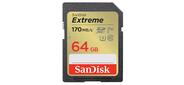 SecureDigital 64GB Sandisk Extreme SDXC Card 170MB / s  CL10 V30 UHS-I U3