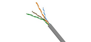 Кабель TWT  (TWT-TEL4 / 100-GY) телефонный плоский. 4 жилы. 28 AWG. бухта 100 метров. серый
