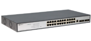 Коммутатор /  Managed L2 Switch 24x1000Base-T,  4x10GBase-X SFP+,  RJ45 Console,  19" w / brackets