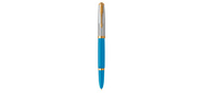 Ручка перьев. Parker 51 Premium  (CW2169078) Turquoise GT F сталь нержавеющая подар.кор.