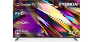 Телевизор LED Hyundai 40" H-LED40BS5011 Google TV Frameless черный FULL HD 60Hz DVB-T2 DVB-C DVB-S DVB-S2 USB WiFi Smart TV