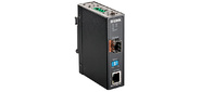 D-Link DIS-M100G-SW / A1A,  DIN-Rail unmanaged industrial media converter with 1100 / 1000Base-T port and 11000Base-X SFP port.