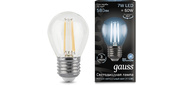 GAUSS 105802207 Светодиодная лампа LED Filament Шар E27 7W 580lm 4100K 1 / 10 / 50