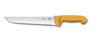Нож кухонный Victorinox Swibo  (5.8431.31) стальной разделочный для мяса лезв.310мм прямая заточка желтый