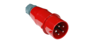 Вилка Lanmaster LAN-IEC-309-32A3P / M Вилка IEC 309 трехфазная,  папа,  32A,  380V,  разборная,  красная