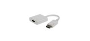 Переходник DisplayPort ->; HDMI Cablexpert A-DPM-HDMIF-002-W 20M / 19F, белый, пакет (078733)