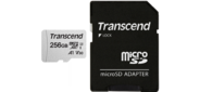 Флеш карта microSD 256GB Transcend microSDXC Class 10 UHS-I U3,  V30,  A1,   (SD адаптер),  TLC