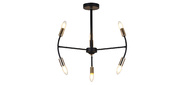 Светильник Hiper Люстра HIPER H122-6 6E1440Вт BLACK / GOLD