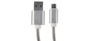 Cablexpert Кабель USB 2.0 CC-G-mUSB02S-1M AM / microB,  серия Gold,  длина 1м,  серебро,  блистер