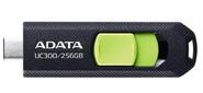 Флеш Диск A-Data 256Gb Type-C UC300 ACHO-UC300-256G-RBK / GN USB3.2 черный / зеленый