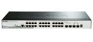 Коммутатор D-Link Gigabit Stackable SmartPro Switch with 24 10 / 100 / 1000Base-T PoE ports,  2 Gigabit SFP,  2 10G SFP+  ports