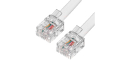 Greenconnect Телефонный шнур удлинитель для аппарата 10.0m GCR-TP6P4C-10.0m, 6P4C (джек 6p4c - jack 6p4c) белый