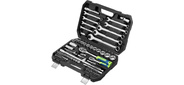 Набор инструментов, 1 / 2", 1 / 4", пластиковый кейс, 82 предмета / / Сибртех