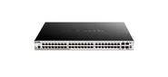 D-Link DGS-1510-52XMP / A2A PROJ Управляемый L2+ стекируемый коммутатор с 48 портами 10 / 100 / 1000Base-T и 4 портами 10GBase-X SFP+  (48 портов PoE 802.3af / at,  PoE-бюджет 370 Вт; 740 Вт с DPS-700)
