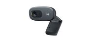 Веб-камера Logitech C270 черная,  3Mp интерполяция,  HD 720p@30fps,  угол обзора  |960-001063| 60°,  складная конструкция,  USB2.0,  кабель 1.5м {8}
