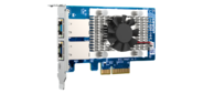 Сетевая карта / QNAP QXG-10G2T Dual-port BASET 10GbE network expansion card; low-profile form factor; PCIe Gen3 x4
