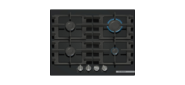 Газ,  4.5х59x52 см,  закаленное стекло,  4 конфорки,  газ-контроль,  автоподжиг,  черный цвет
