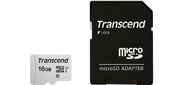 Флеш карта microSDHC 16Gb Class10 Transcend TS16GUSD300S-A + adapter
