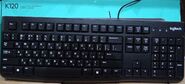 Клавиатура USB K120 ANSI EN / RU BLACK 920-002583 LOGITECH [